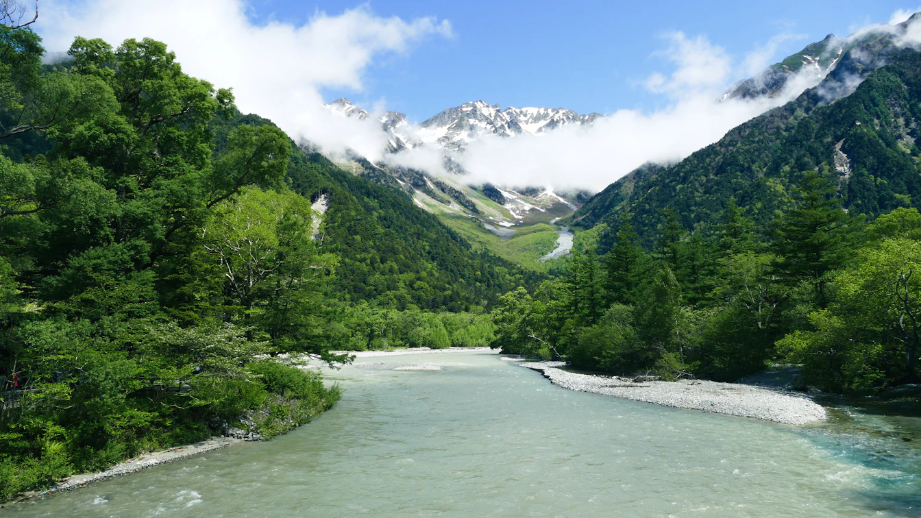 Japanese Alps panorama in Chubu region