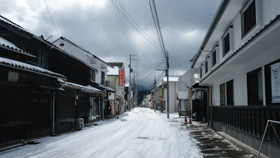 Steam rising over the village of Nozawa Onsen