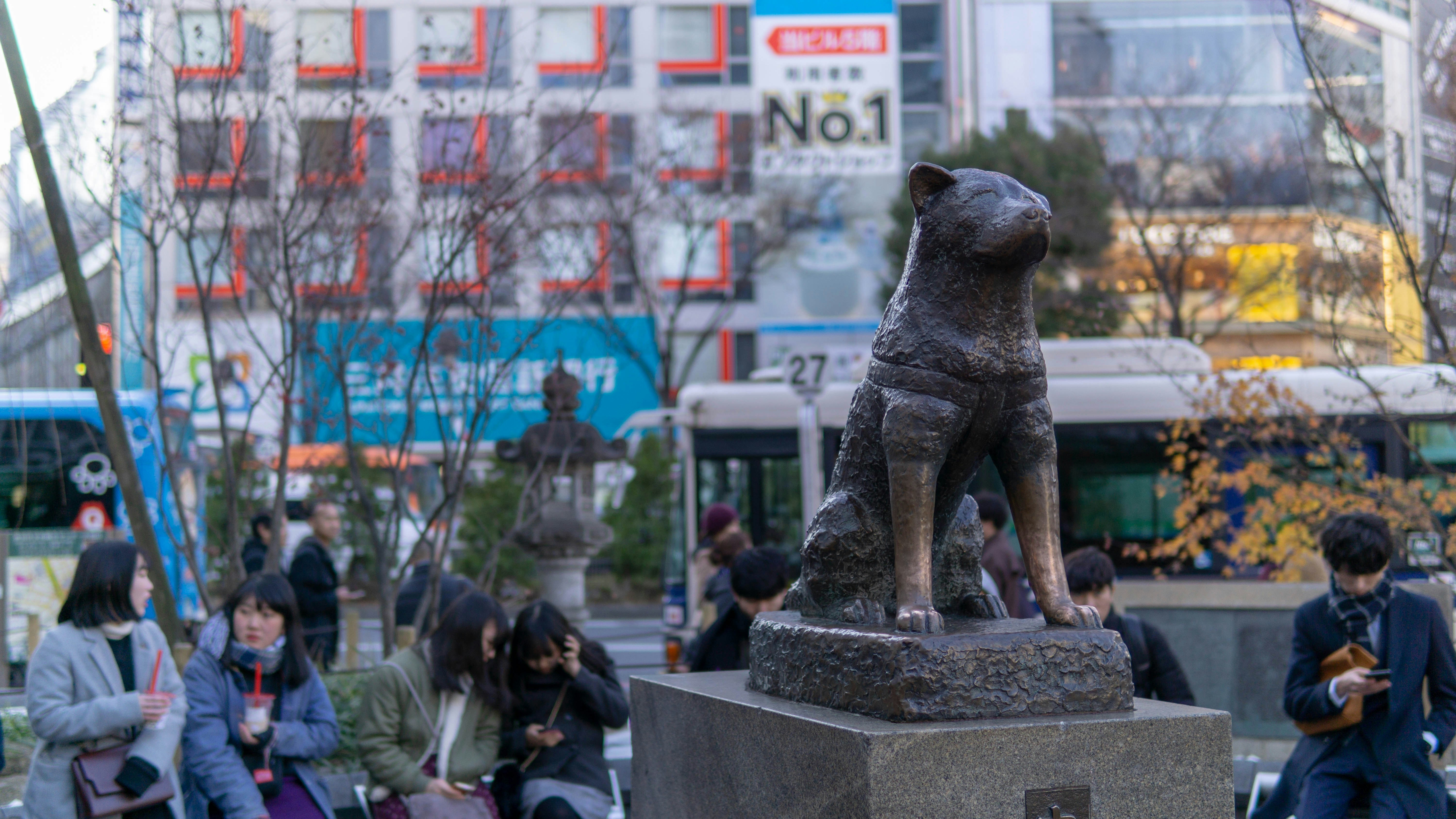Hachiko bronze statue at Shibuya Station Hachiko Exit
