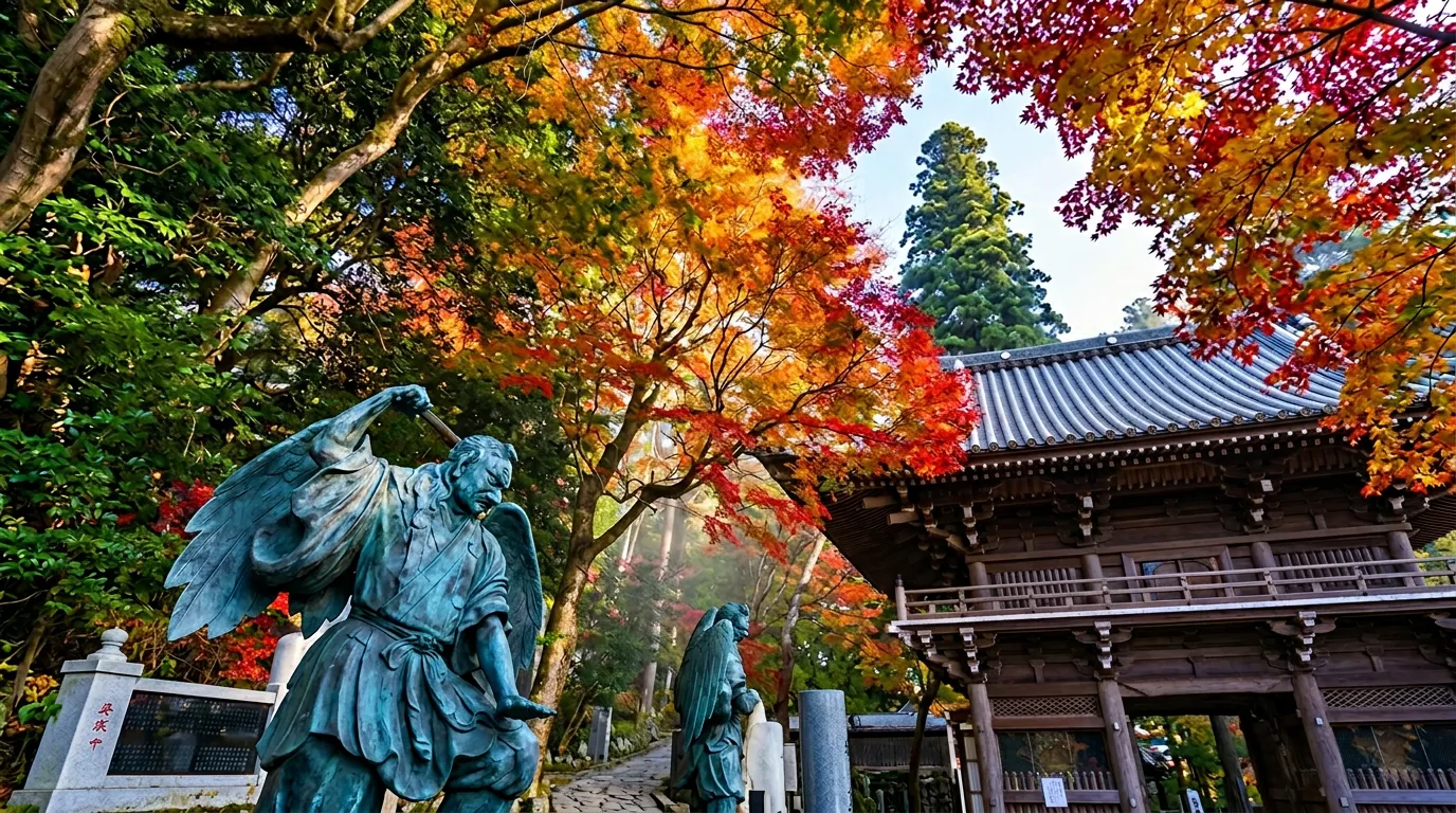 Mt Takao pad door herfst-esdoornbos