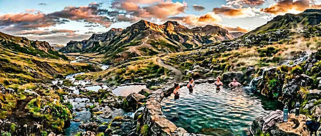 Remote mountain onsen in a valley