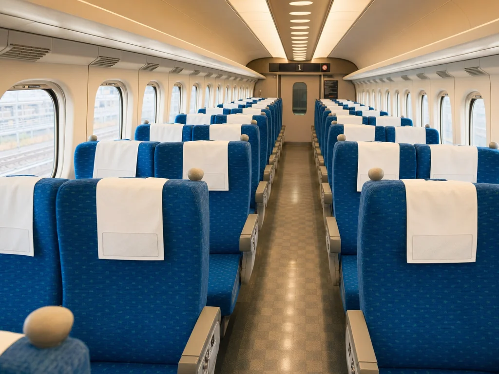 Inside a Shinkansen reserved car