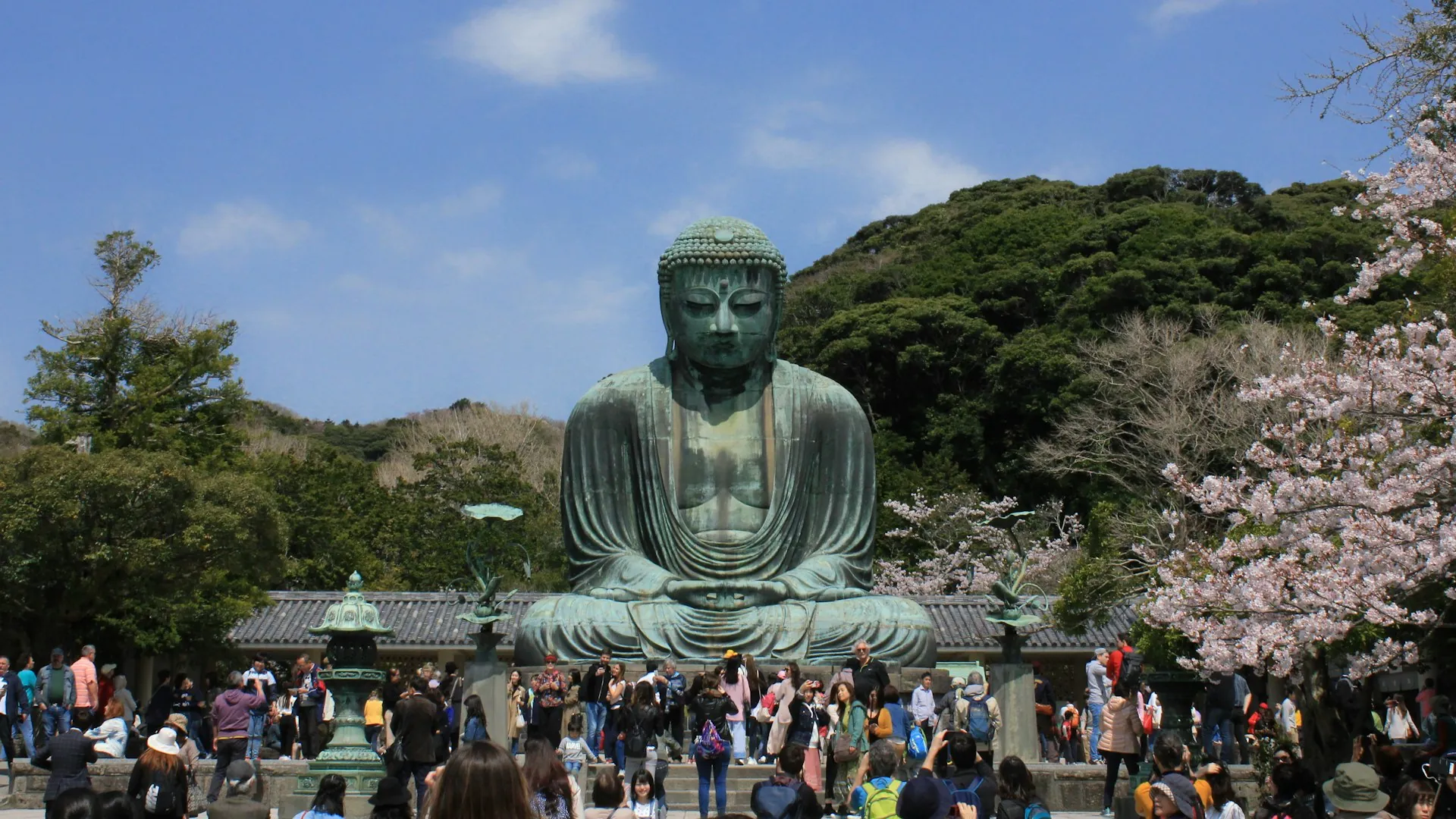 Kamakura coastal samurai-era capital with temples in early morning mist