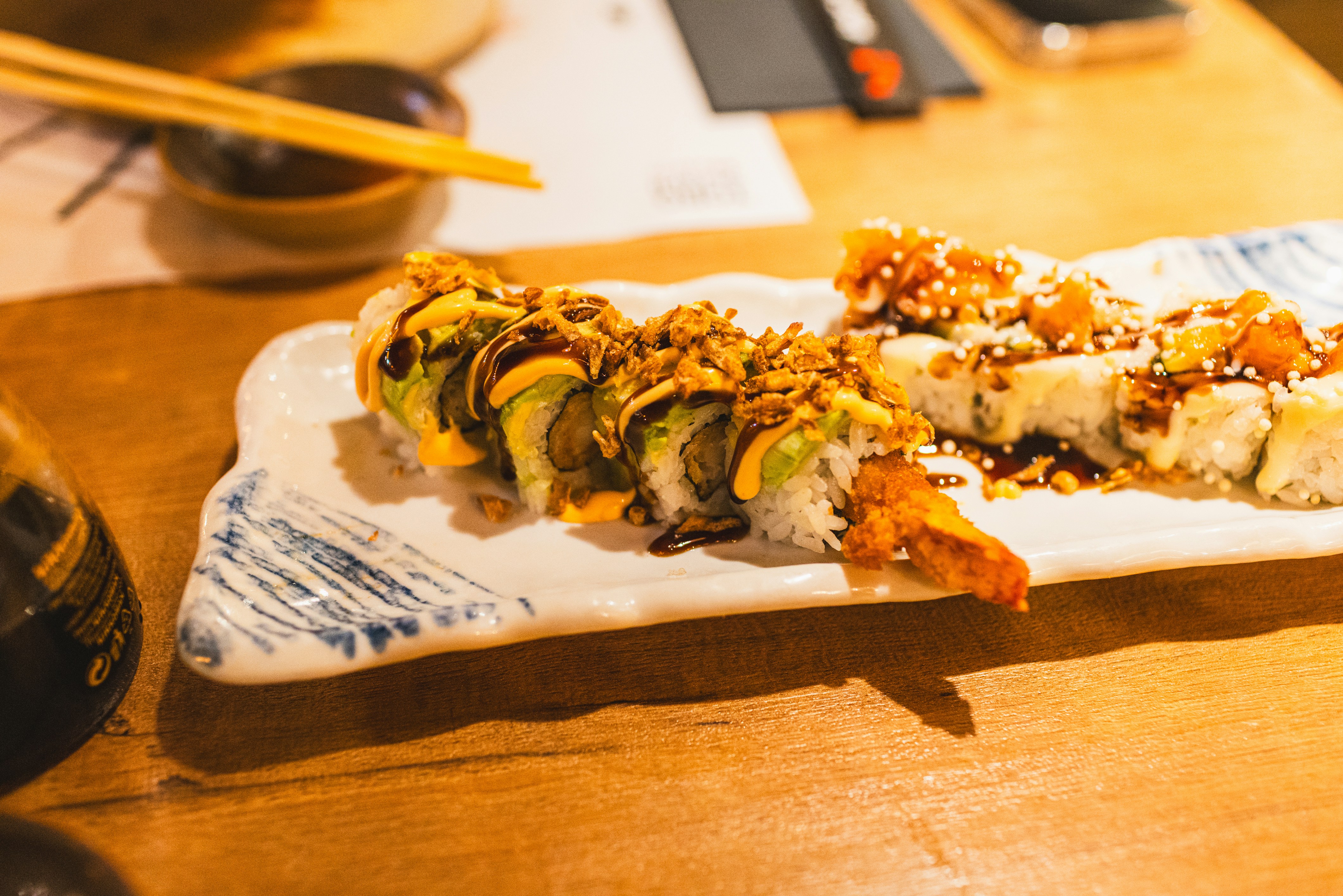 Uramaki inside-out rolls