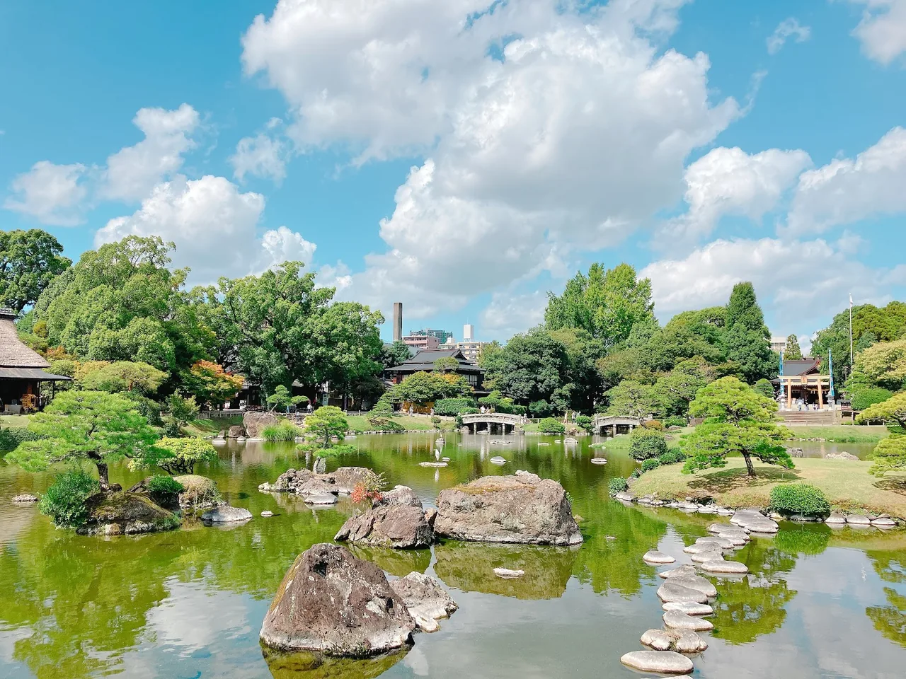 Suizenji Jojuen Garden in Kumamoto
