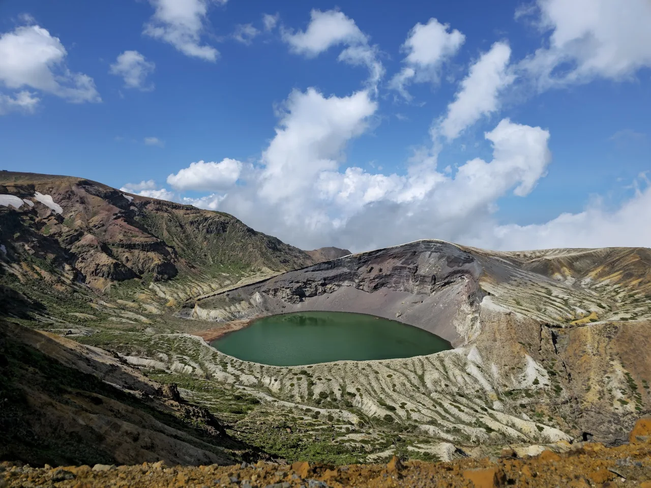 Okama Crater Lake in Miyagi