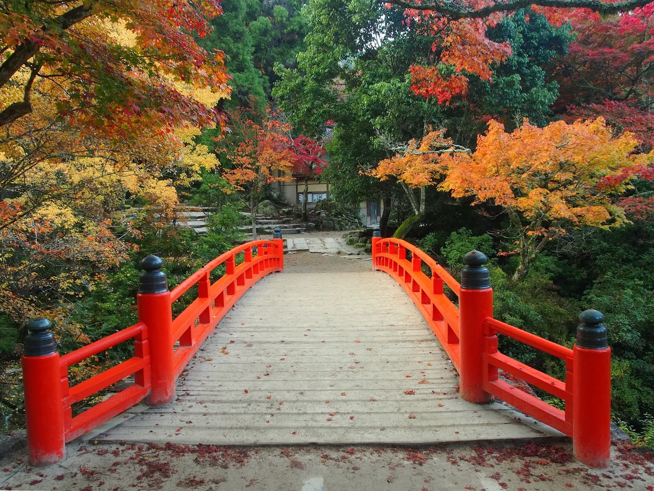 Momijidani Park in Miyajima