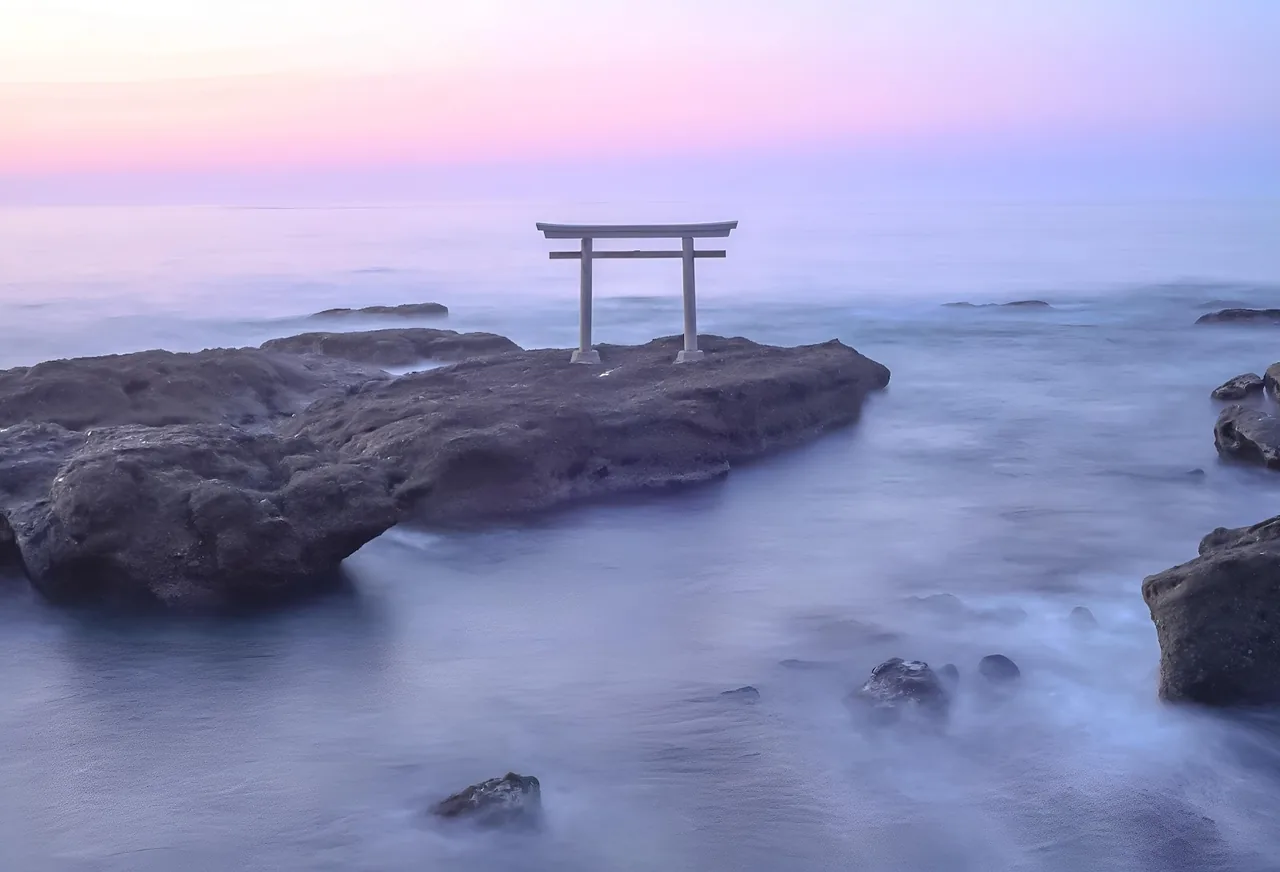 Oarai Isosaki Shrine (Kamiiso no Torii) in Oarai