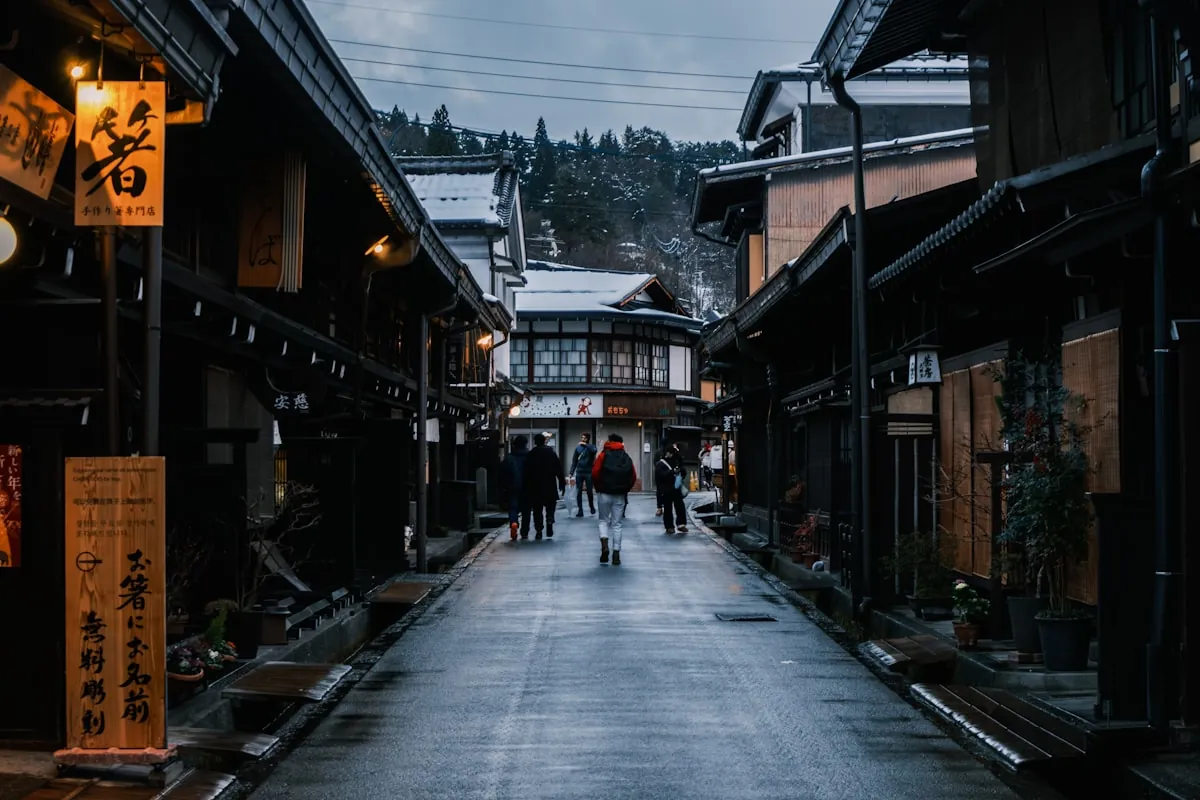 Takayama old town at dusk